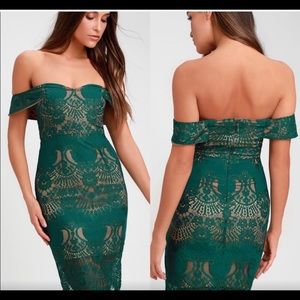 Lulus green midi dress